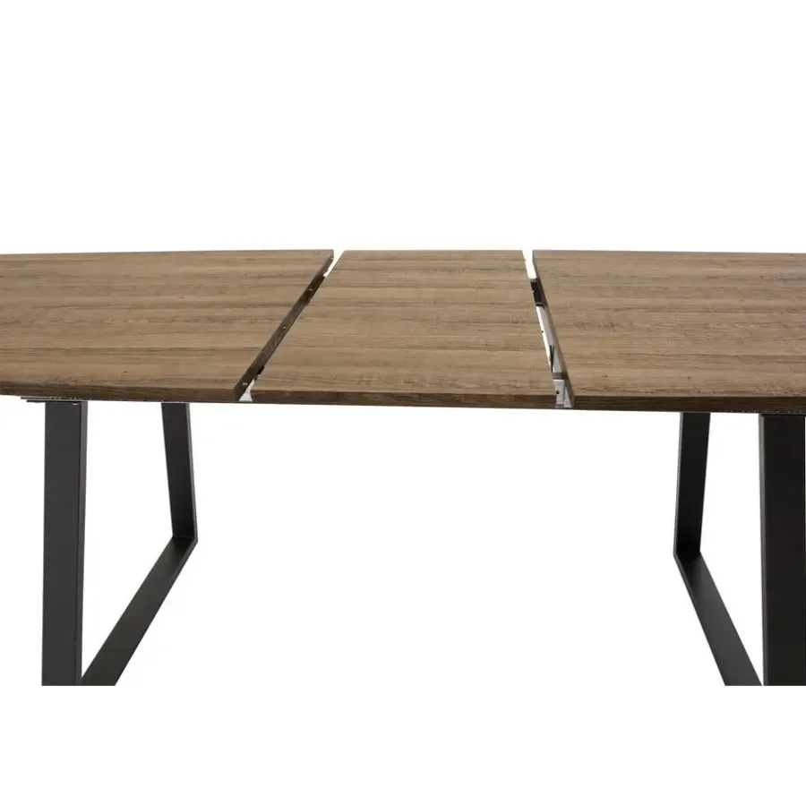 Industriële Eettafels-Fjôrd Eettafel Walnoot Hout Uitschuifbaar - 160x85x75cm - Inca