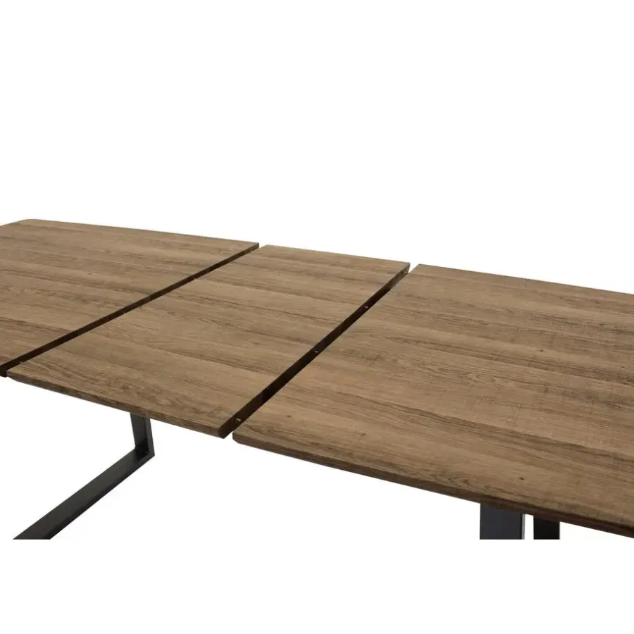 Industriële Eettafels-Fjôrd Eettafel Walnoot Hout Uitschuifbaar - 160x85x75cm - Inca