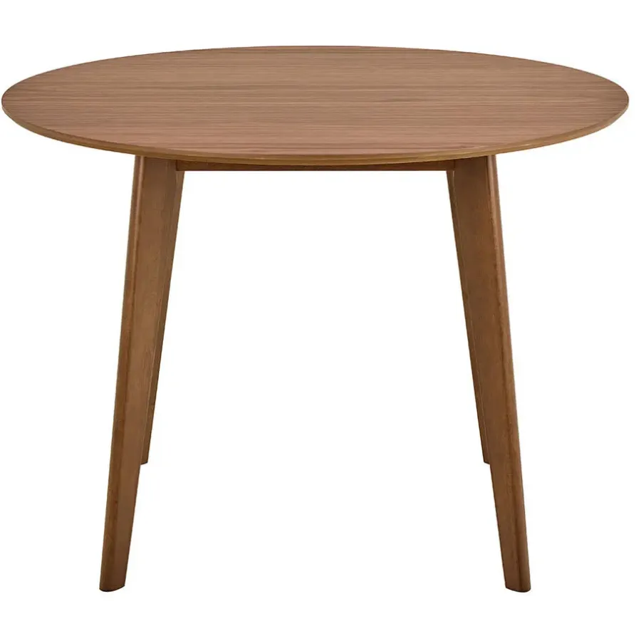Ronde Eettafels-Giga Living Eettafel Walnoot Rond - 105x105x76cm - Levi