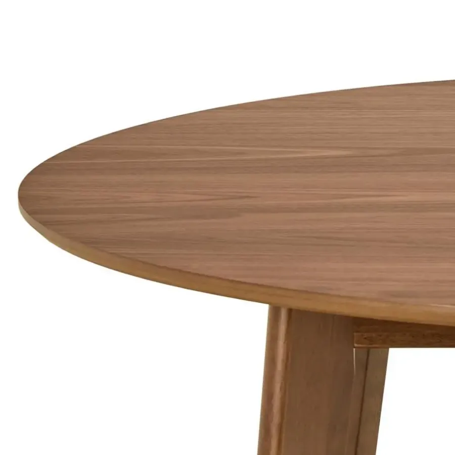 Ronde Eettafels-Giga Living Eettafel Walnoot Rond - 105x105x76cm - Levi