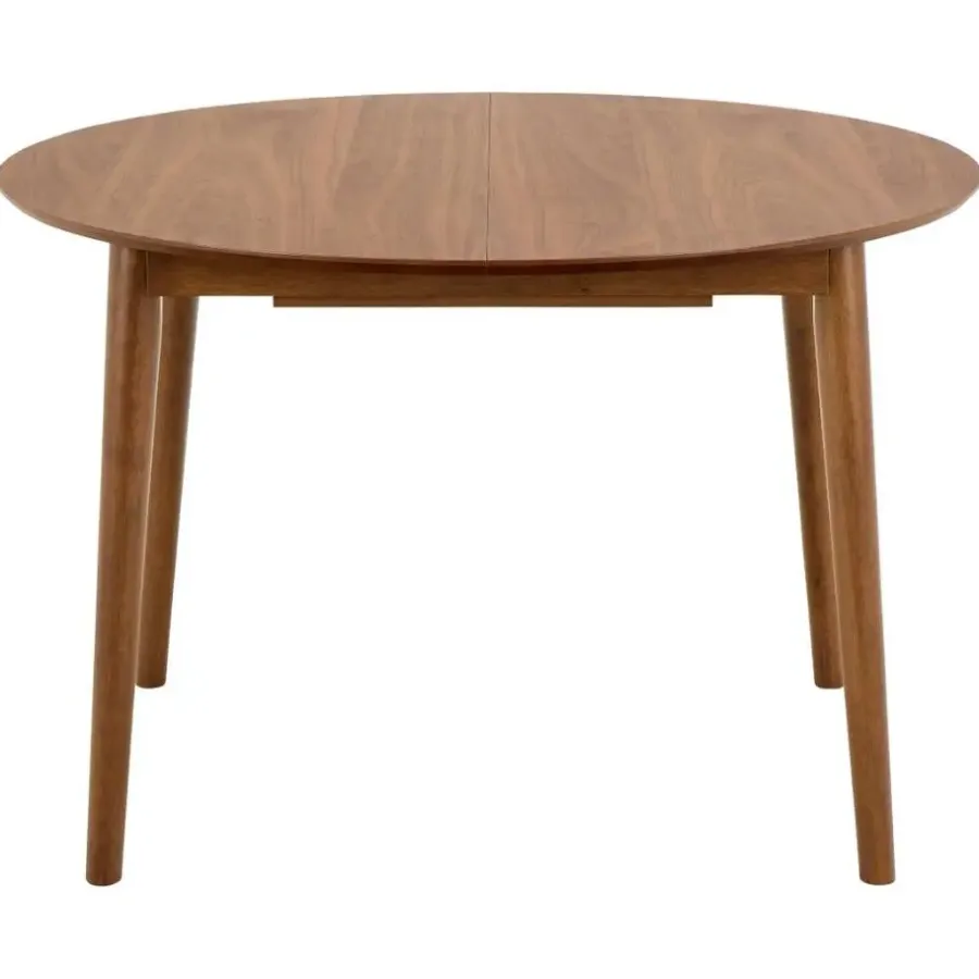 Ronde Eettafels-Giga Living Eettafel Walnoot Uitschuifbaar - 154x115x75 cm - Gradje
