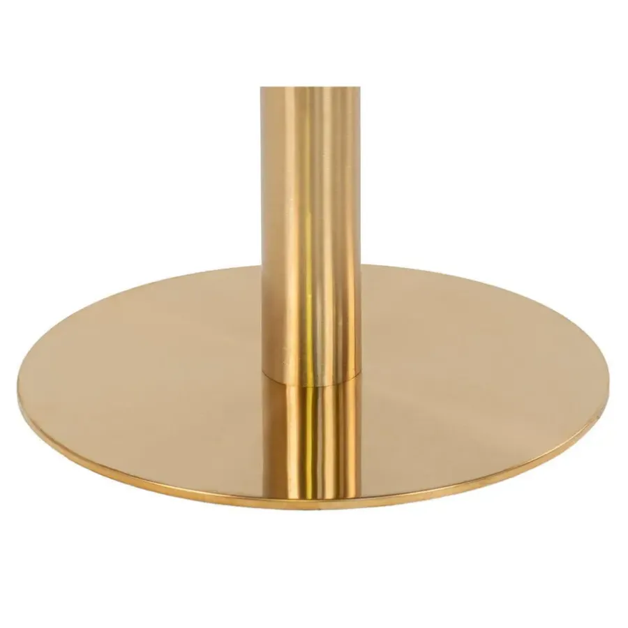 House Nordic Eettafel Wit Ø110cm - Gouden Onderstel - Bolzano