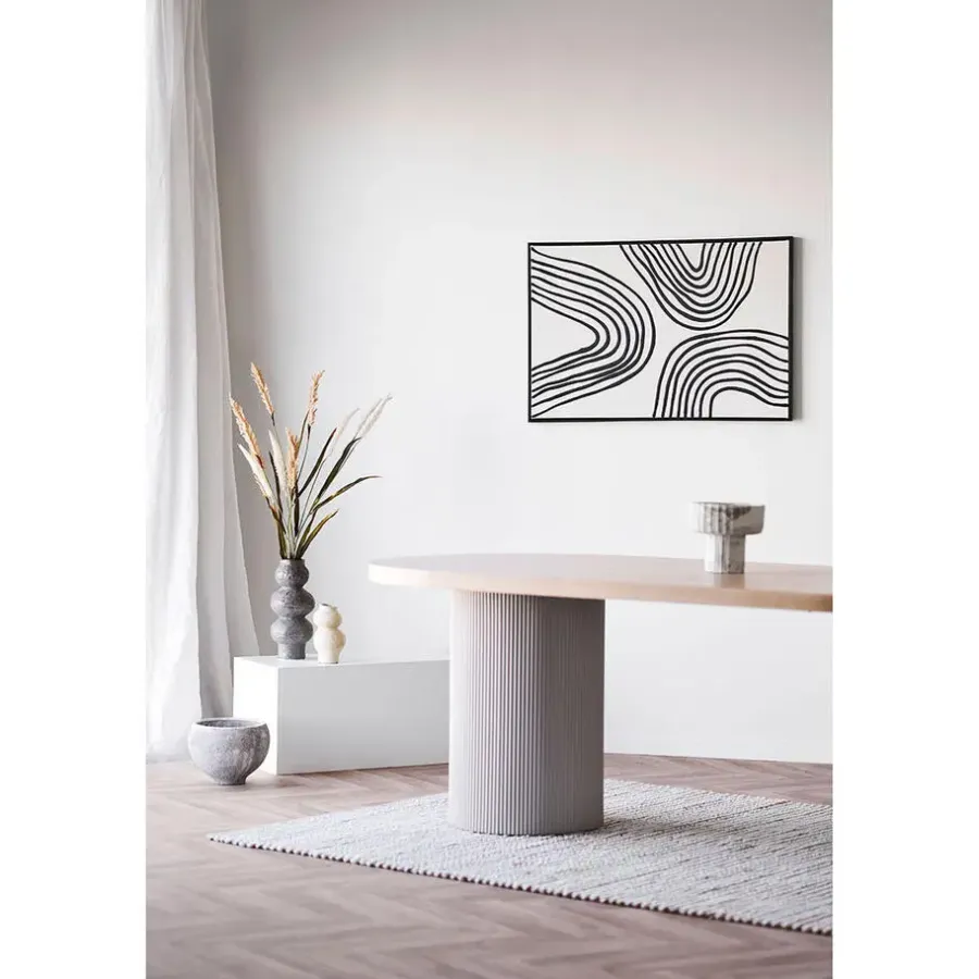 House Nordic Eettafel Zand/Naturel - Deens Ovaal - 220x100x75cm - Solva