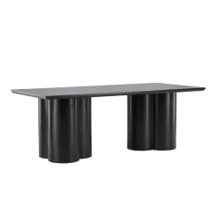 Fjôrd Eettafel Zwart 210cm - Fineer - 6-8 Personen - Tafel Olivia