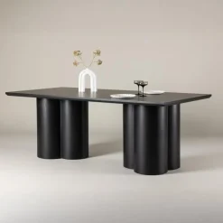Fjôrd Eettafel Zwart 210cm - Fineer - 6-8 Personen - Tafel Olivia