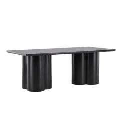 Fjôrd Eettafel Zwart 210cm - Fineer - 6-8 Personen - Tafel Olivia