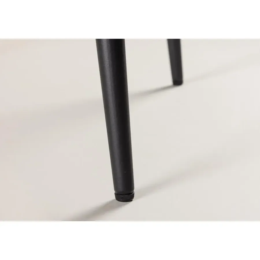 Rechthoekige Eettafels|Industriële Eettafels-Fjôrd Eettafel Zwart Hout - 230x85x75cm - Ellis