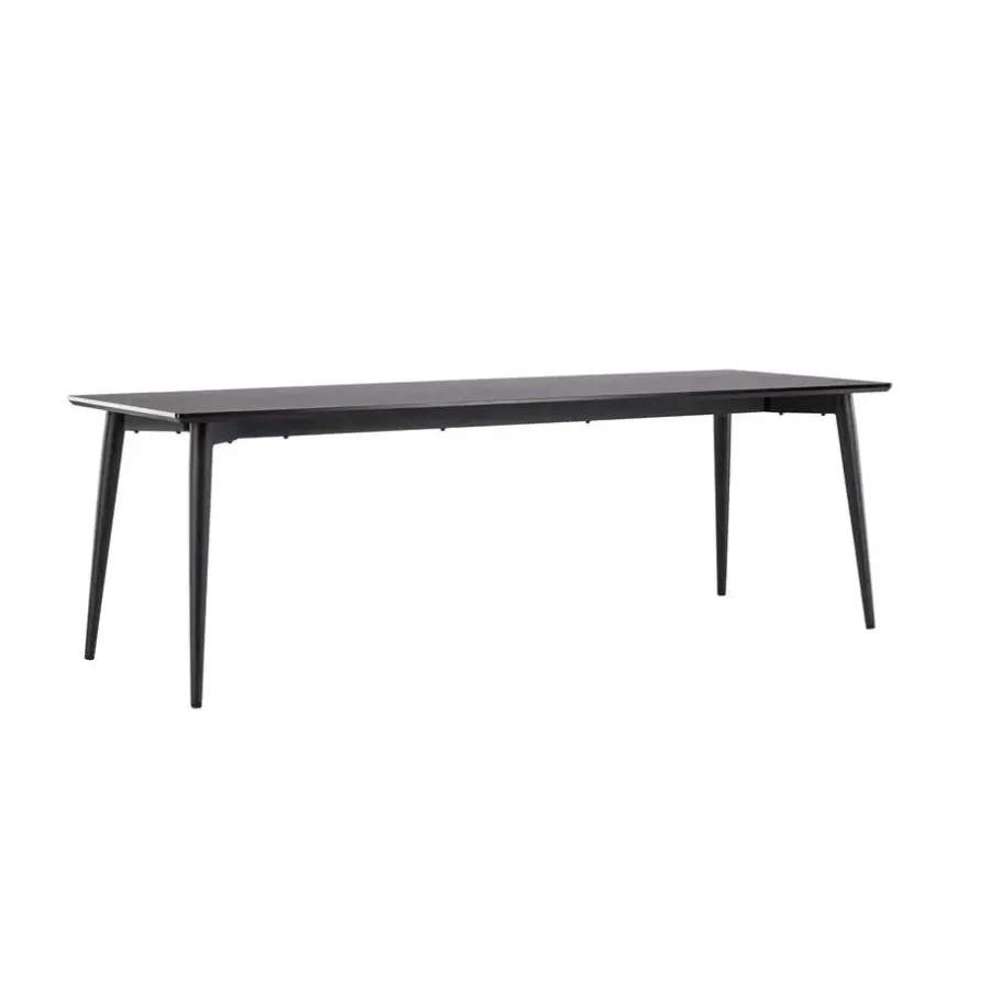 Rechthoekige Eettafels|Industriële Eettafels-Fjôrd Eettafel Zwart Hout - 230x85x75cm - Ellis
