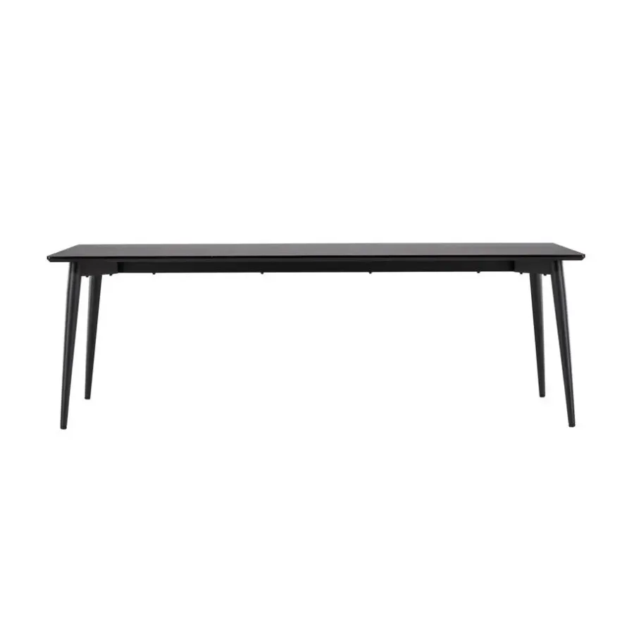 Rechthoekige Eettafels|Industriële Eettafels-Fjôrd Eettafel Zwart Hout - 230x85x75cm - Ellis