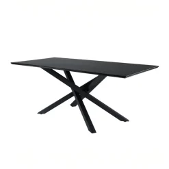 Fjôrd Eettafel Zwart Hout - 180x90x75cm - Piazza