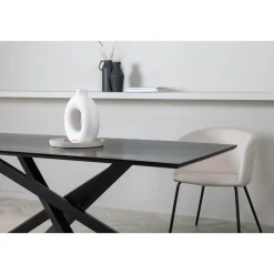 Fjôrd Eettafel Zwart Hout - 180x90x75cm - Piazza