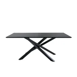 Fjôrd Eettafel Zwart Hout - 180x90x75cm - Piazza