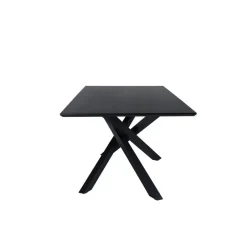 Fjôrd Eettafel Zwart Hout - 180x90x75cm - Piazza