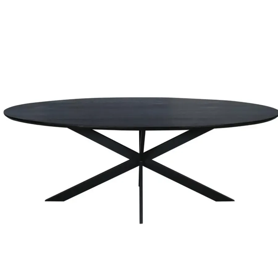 StarFurn Eettafel Zwart Hout - 240x110x76cm - Ferris