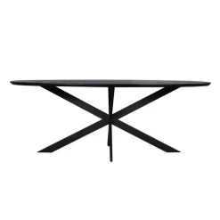 StarFurn Eettafel Zwart Hout - 240x110x76cm - Ferris