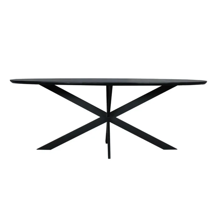 StarFurn Eettafel Zwart Hout - 240x110x76cm - Ferris