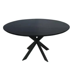 StarFurn Eettafel Zwart Hout - 150x150x76cm - Ferris