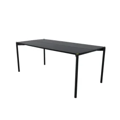 Fjôrd Eettafel Zwart Hout - 190x90x75cm - Pelle