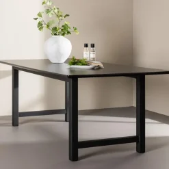 Fjôrd Eettafel Zwart Hout - 220x100x75cm - Count