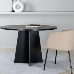 Fjôrd Eettafel Zwart Hout - 110x110x75cm - Bootcut