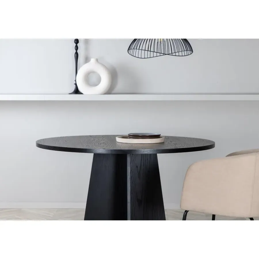 Fjôrd Eettafel Zwart Hout - 110x110x75cm - Bootcut