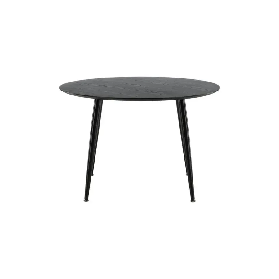 Fjôrd Eettafel Zwart Hout - 115x115x75cm - Dipp