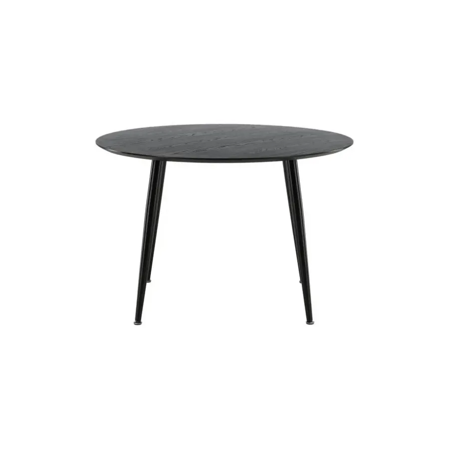 Fjôrd Eettafel Zwart Hout - 115x115x75cm - Dipp