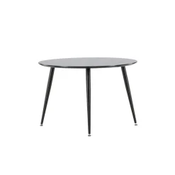 Fjôrd Eettafel Zwart Hout - 115x115x75cm - Dipp