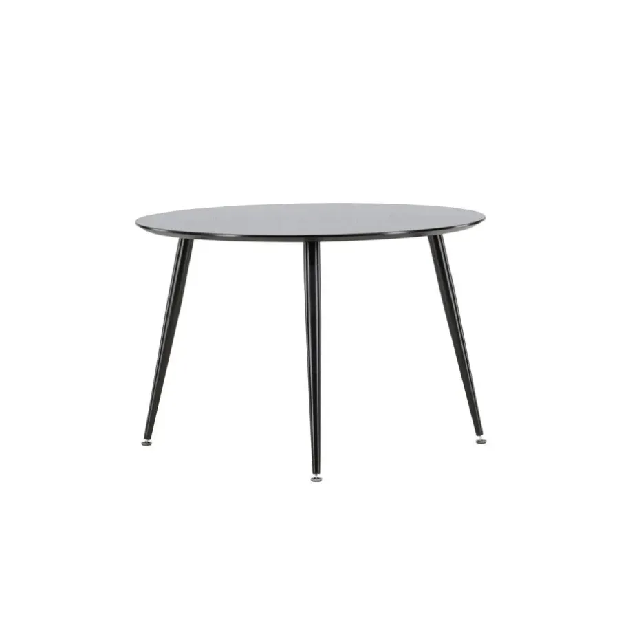 Fjôrd Eettafel Zwart Hout - 115x115x75cm - Dipp