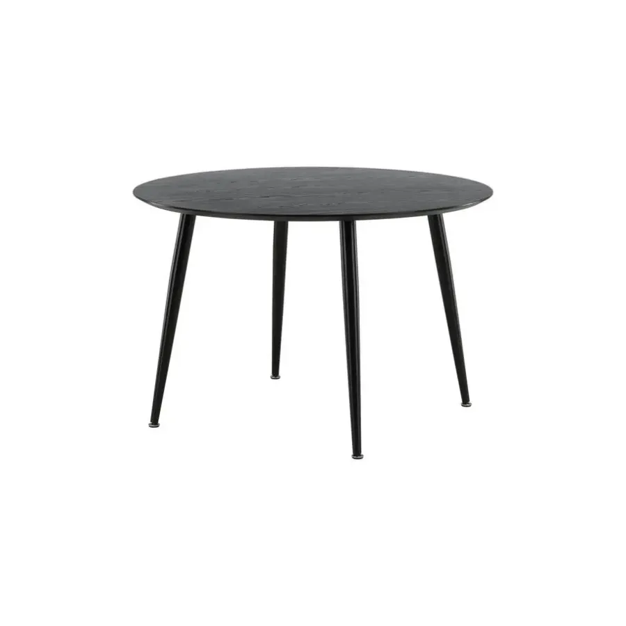 Fjôrd Eettafel Zwart Hout - 115x115x75cm - Dipp