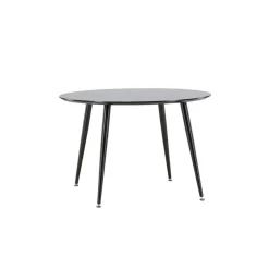 Fjôrd Eettafel Zwart Hout - 115x115x75cm - Dipp