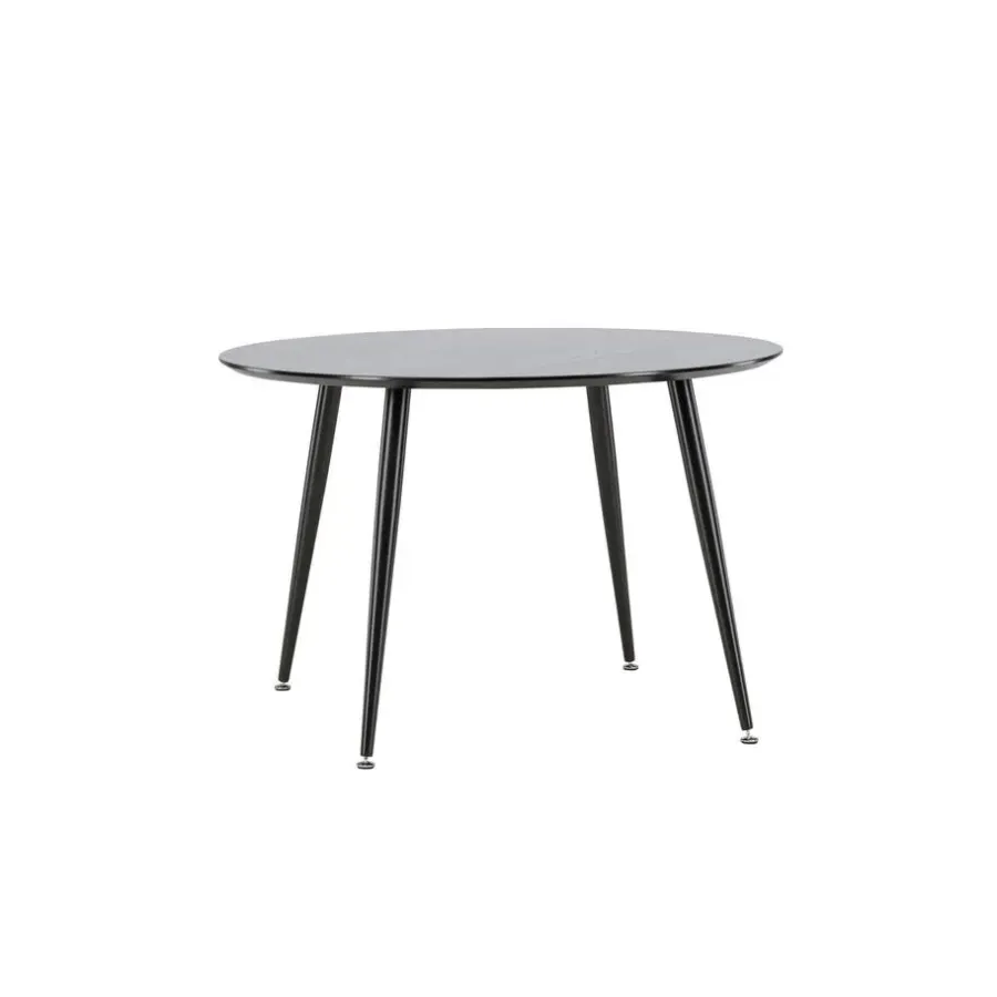 Fjôrd Eettafel Zwart Hout - 115x115x75cm - Dipp