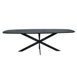 StarFurn Eettafel Zwart Hout - 200x100x76cm - Ferris