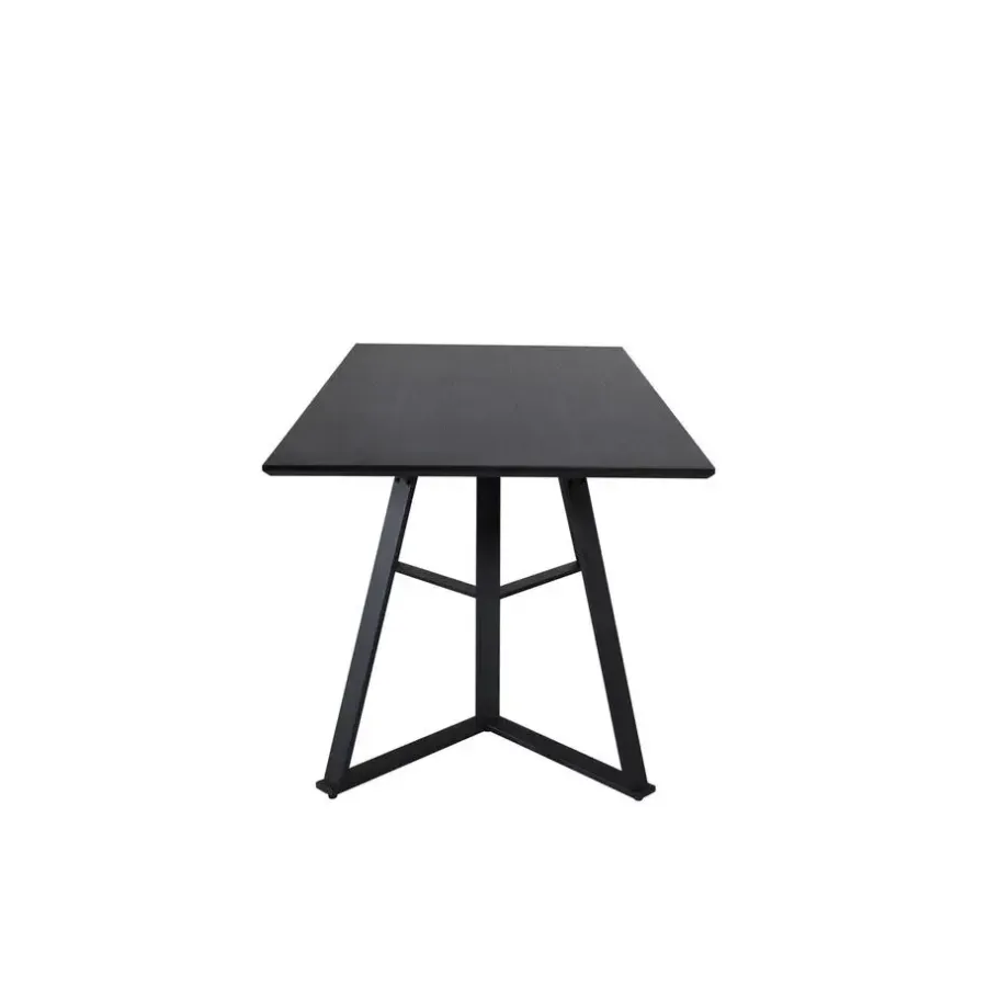 Industriële Eettafels|Rechthoekige Eettafels-Fjôrd Eettafel Zwart Hout - 180x90x75cm - Marina