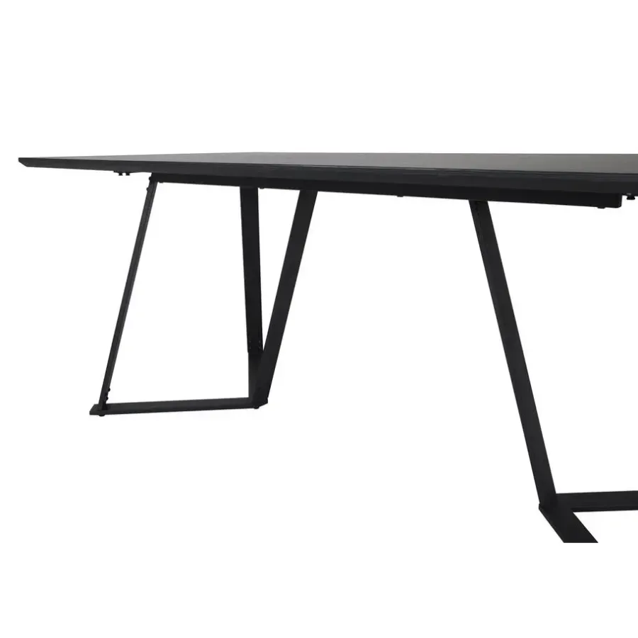 Industriële Eettafels|Rechthoekige Eettafels-Fjôrd Eettafel Zwart Hout - 180x90x75cm - Marina