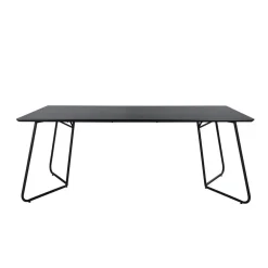 Fjôrd Eettafel Zwart Hout - 190x90x75cm - Petra