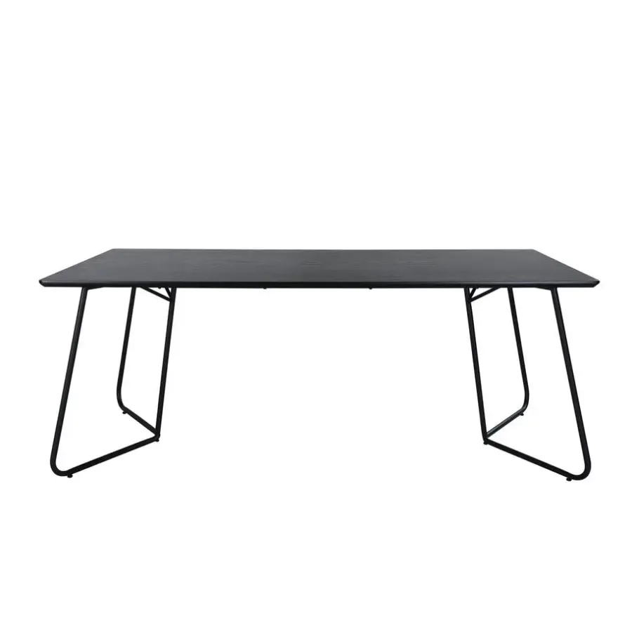 Fjôrd Eettafel Zwart Hout - 190x90x75cm - Petra
