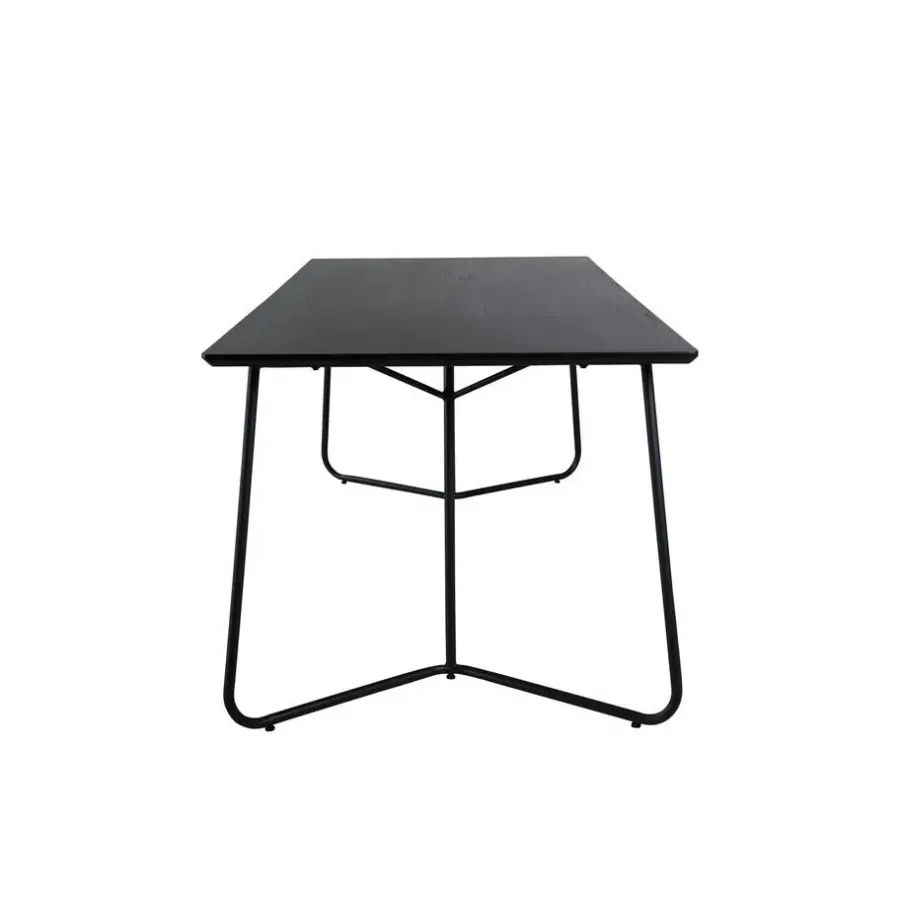 Fjôrd Eettafel Zwart Hout - 190x90x75cm - Petra