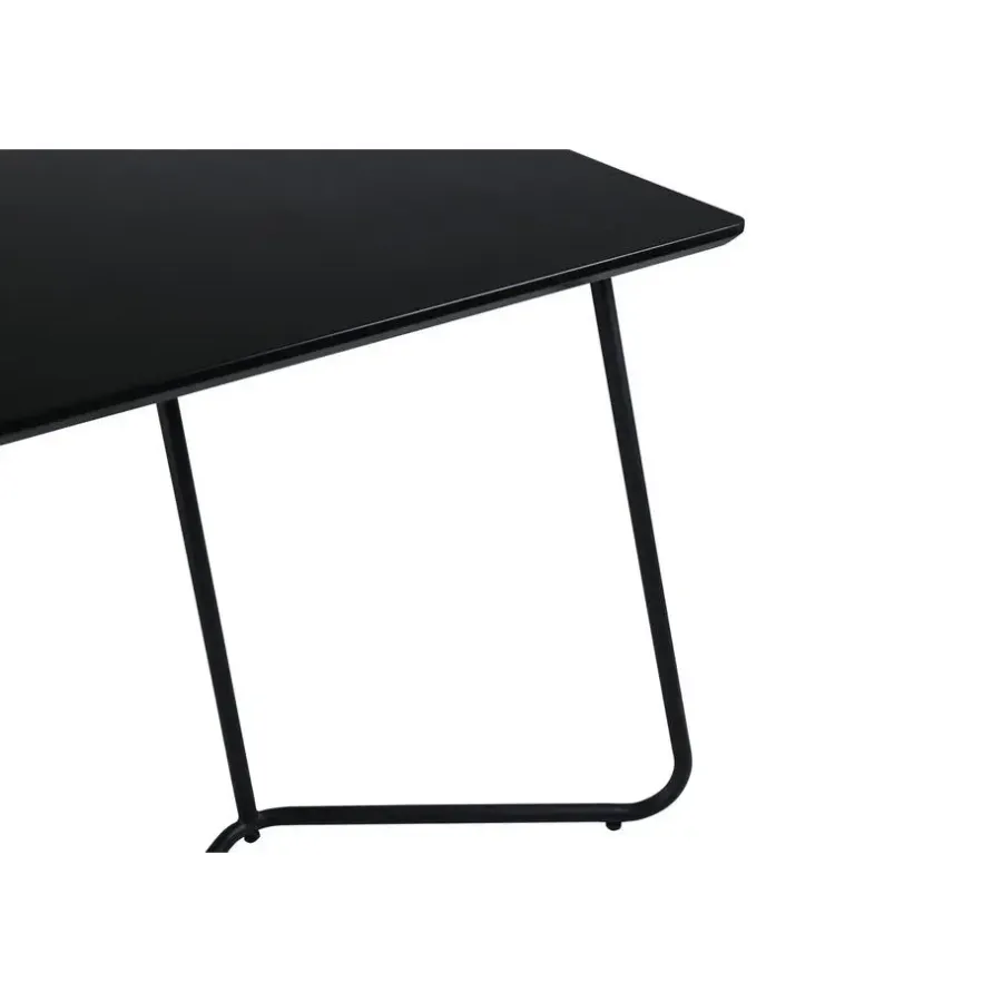 Fjôrd Eettafel Zwart Hout - 190x90x75cm - Petra