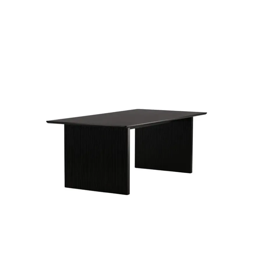 Fjôrd Eettafel Zwart Hout - 200x100x75cm - Vail