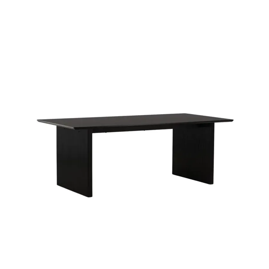 Fjôrd Eettafel Zwart Hout - 200x100x75cm - Vail
