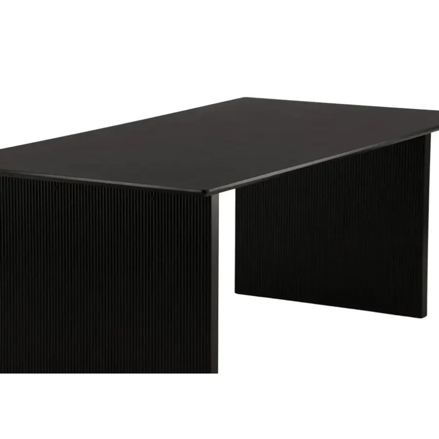 Fjôrd Eettafel Zwart Hout - 200x100x75cm - Vail