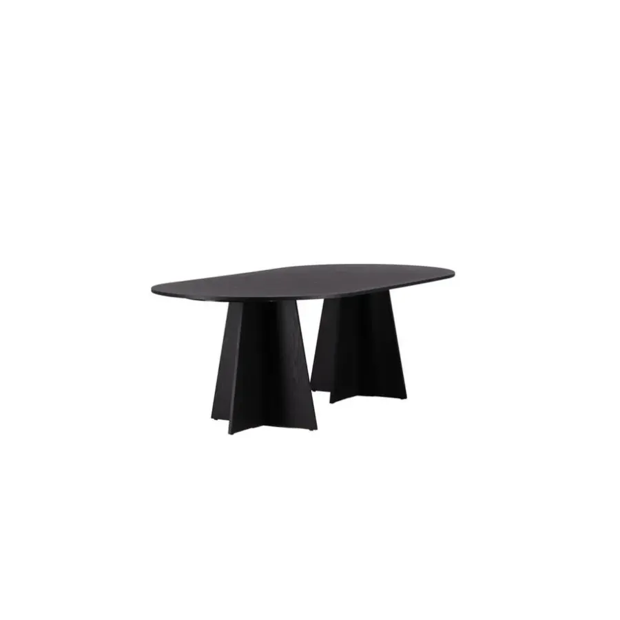 Fjôrd Eettafel Zwart Hout - 230x115x76cm - Bootcut