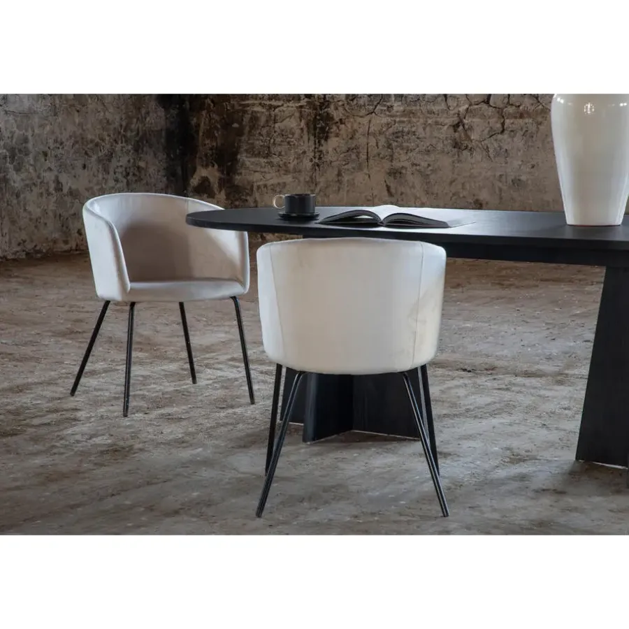 Fjôrd Eettafel Zwart Hout - 230x115x76cm - Bootcut
