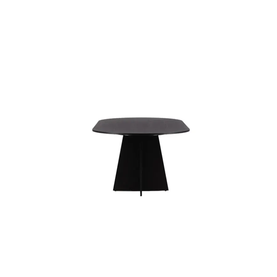 Fjôrd Eettafel Zwart Hout - 230x115x76cm - Bootcut
