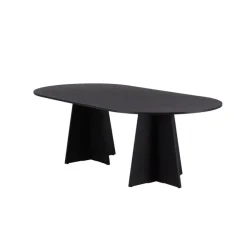 Fjôrd Eettafel Zwart Hout - 230x115x76cm - Bootcut