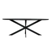 Industriële Eettafels|Ovale Eettafels-StarFurn Eettafel Zwart Hout - 210x100x76cm - Ferris