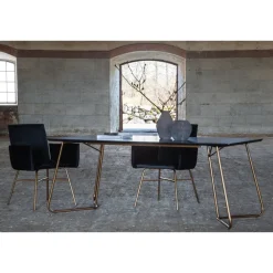 Fjôrd Eettafel Zwart Hout - 190x90x75cm - Petra Distressed
