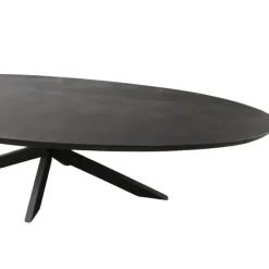 StarFurn Eettafel Zwart Hout/Metaal - 180x90x76cm - Brandy