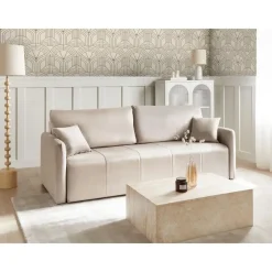 Leen Bakker EGGE - Driezitsbank - Taupe - Fluweel